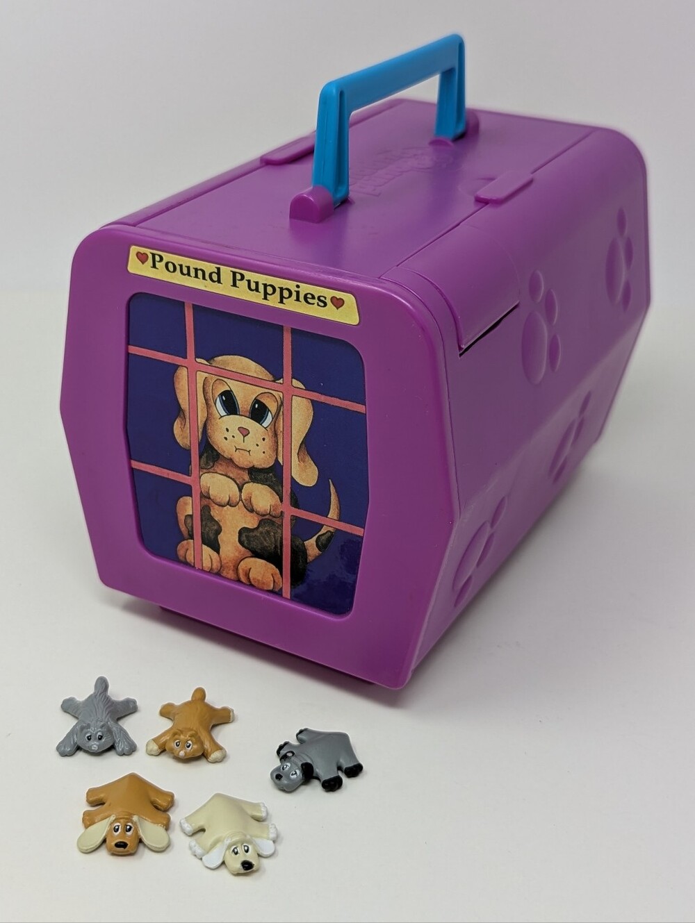 Pound Puppies Purries Pet Paradise Alley Carrier Figures Vintage Galoob 1995